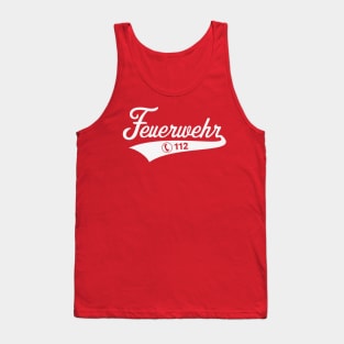 Feuerwehr Tel. 112 (Notruf / Feuerwehrmann / White) Tank Top